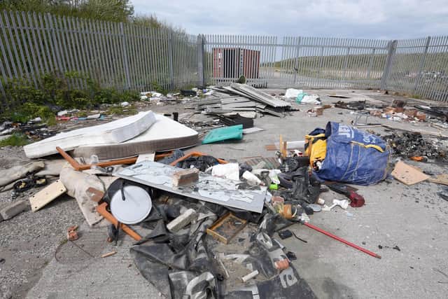 Flytipping near Fleetwood's recycling centre