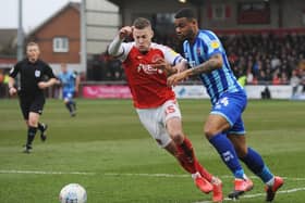 Paul Coutts skippering Fleetwood Town against Blackpool at Highbury last month