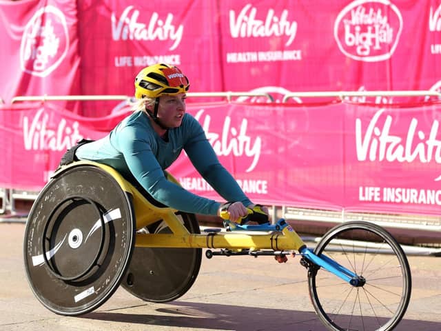 Shelly Woods winning the Vitality Big-Half in London last month