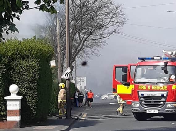The fire has led to thick clouds of smoke sweeping over Victoria Road East in Thornton this afternoon (April 23). Pic: Phaedra Winston