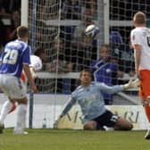 DJ Campbell scores the only goal in Blackpool’s victory at Peterborough United