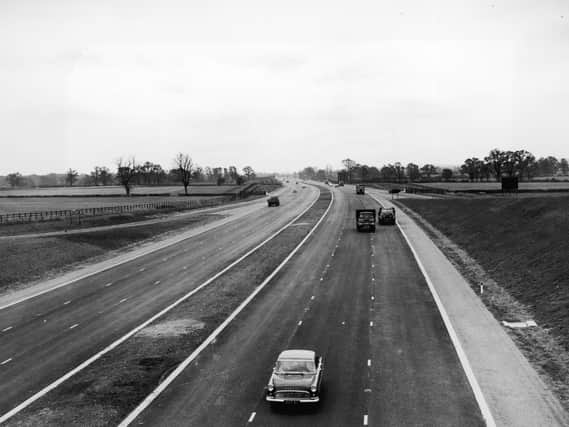 A motorway scene from the 1950's resembles motorways during the coronavirus lockdown PHOTO: Getty Images