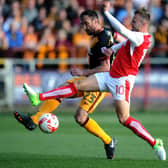 David Ball in his final match for Fleetwood in the 2017 League One play-offs against Bradford City