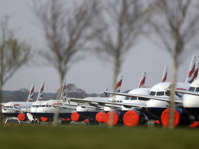 British Airways planes grounded at Bournemouth Airport (Photo by Naomi Baker/Getty Images)