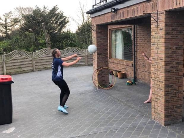 Online training is helping Wyre Netball Club girls to keep in practice at home