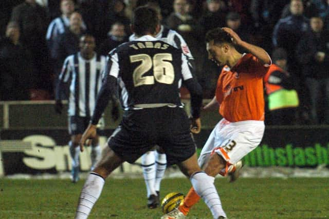 Stephen Dobbie scoring in the win over West Brom to boost Blackpool's play-off quest