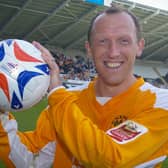 Andy Morrell with the match ball