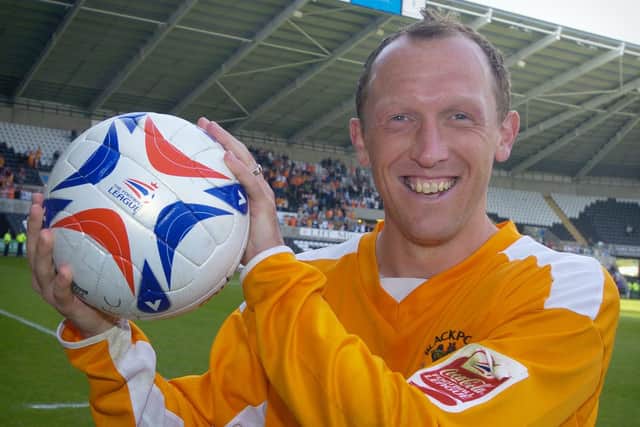 Andy Morrell with the match ball