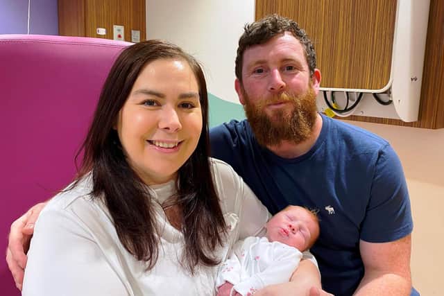 Katherine and Stuart Dawson with their newborn daughter Ruby (Picture: Blackpool Teaching Hospitals NHS Foundation Trust)