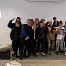 A new project Grime of Grange has been launched to inspire youngsters at Grange Park, Blackpool.
Pictured are Sophie Aspin in the middle and Sam (left) and Aishley (right) from House of Wingz with youngsters from Grange Park taking part in the Grime music pilot workshop which has led to the scheme.