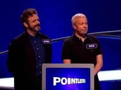 Steve and fellow actors Michael Sheen raising money for Derian House on a celebrity version of Pointless