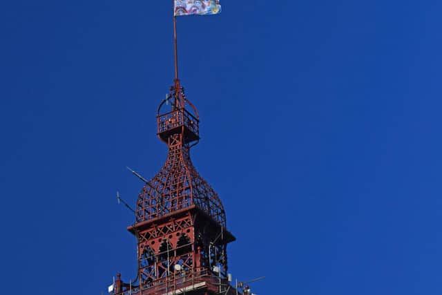 The flag was created to give the people of Blackpool something to be proud of, celebrating the way the resort has come together during the coronavirus crisis.
