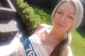 Ellie Howard prepares for her virtual run in aid of Trinity
