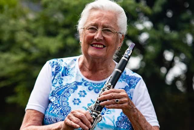 Maxine with her clarinet