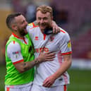 Taylor scored for Blackpool against Bradford during a 4-1 win in March 2019