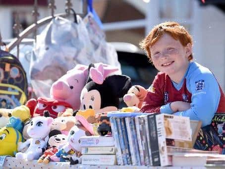 Nine-year-old Dalton Gearing has been raising money for Blue Skies Hospital Fund during the coronavirus pandemic.
