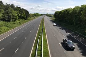 There were not many cars on the M55 despite new rules say people can now travel further for their daily exercise.
