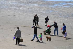 Since the lockdown rules were changed on Wednesday, people have been allowed to travel as far as they like to go for a walk on the beach.