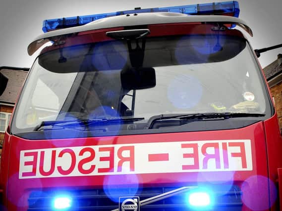 Firefighters tackled an outbuilding fire in Fleetwood