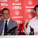 Fleetwood Town owner Andy Pilley and head coach Joey Barton