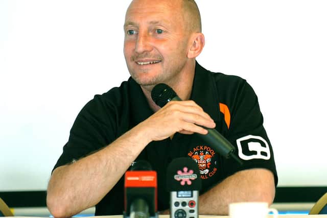 Ian Holloway was all smiles at his pre-Wembley press conference 10 years ago