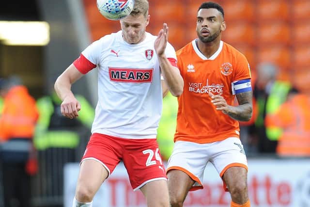 Curtis Tilt in action against Rotherham earlier in the season