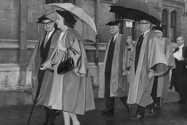 In June 1968, Hepworth (pictured second from left), received an honorary Doctor of Literature from Oxford University.