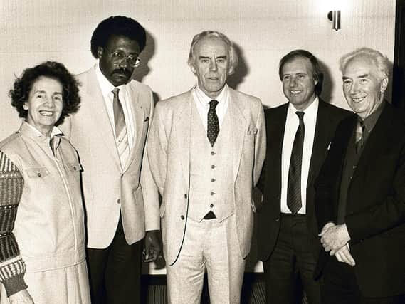 Clive Lloyd attends a reception for Preston Cricket Club in the Avenham Suite in 1987