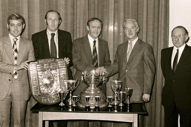 Cricket League presentation evening held at the Priory Club, Leyland 1975