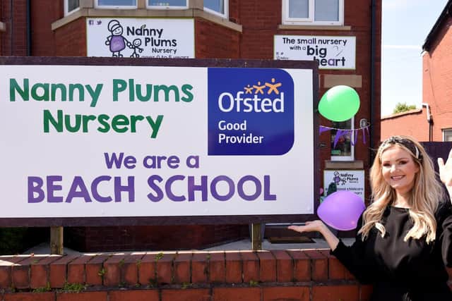 Caroline Morton, owner of Nanny Plums nursery, is celebrating its new beach school status.