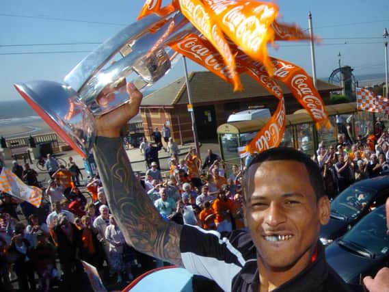 DJ Campbell played a key role in Blackpool's promotion