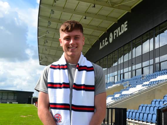 Since signing for Fylde Sheldon Green has gone on loan to Bamber Bridge ... and to the VetPlus factory  Picture: AFC FYLDE