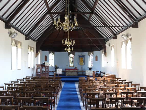 The interior of St Mark's Mission Church, Pilling