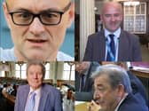 From top left - Dominic Cummings (Getty Images), County Cllr Shaun Turner, County Cllr Geoff Driver and County Cllr Keith Iddon