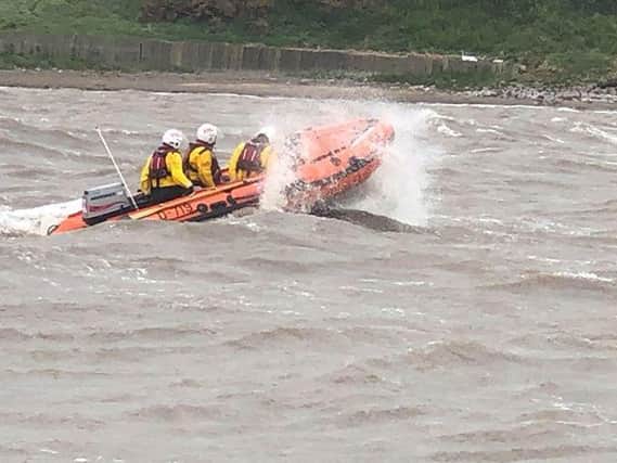 Volunteers at RNLI Fleetwood rescued nine people who were caught off guard by the tide. (Credit: RNLI Fleetwood)