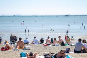 The scene in Southend on Saturday