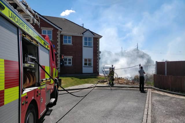 Firefighters have reportedly been battling a fire in Rathmore Gardens since approximately 12.30pm.