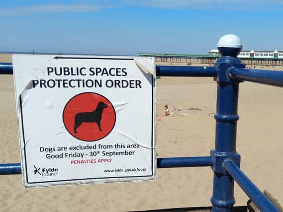 Dogs are banned from the amenity beach in St Annes from Good Friday to the end of September