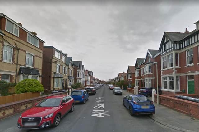 The incident happened in All Saints Road, St Annes at 1.40pm yesterday (June 2). Pic: Google