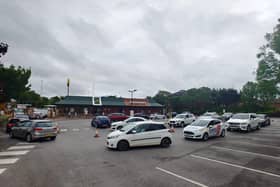 The queue at the Cherry Tree Road McDonalds, in Marton, was snaking round the car park 15 minutes before the fast food restaurant re-opened this morning.