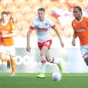 Nathan Delfouneso on the ball when Rotherham visited Blackpool in October