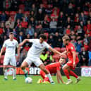 Lewis Montrose in action for AFC Fylde