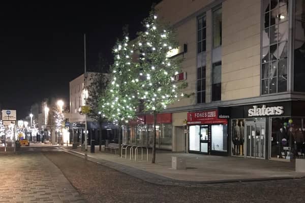 A deserted Preston city centre at the height of the lockdown