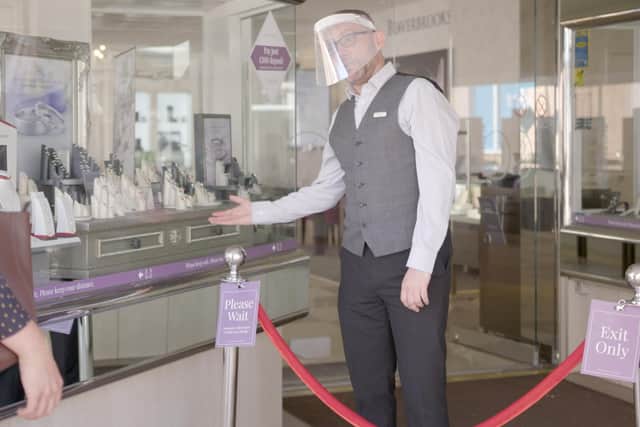How it will look inside Beaverbrooks the jewellers in Blackpool under coronavirus safety conditions