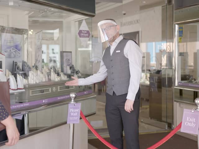 How it will look inside Beaverbrooks the jewellers in Blackpool under coronavirus safety conditions