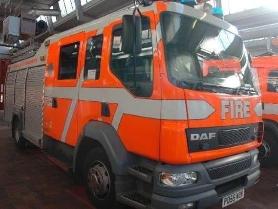 Two fire engines from Blackpool were called to the incident