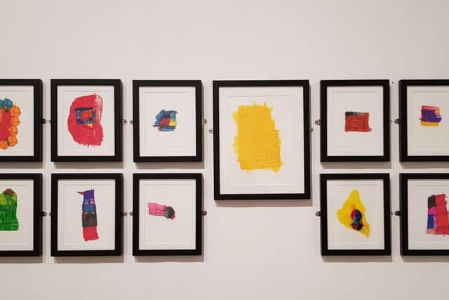 Art displayed in an exhibition put together by the art group from New Langdale, Blackpool