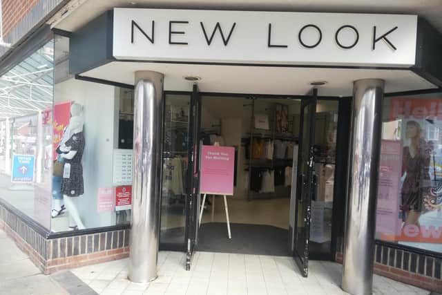 Social distancing measures were in place at New Look after its re-opening today.