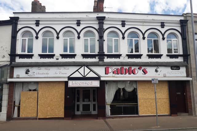 Pablos on Adelaide Street had several windows smashed
