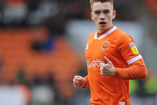 Connor Ronan made 10 appearances for Blackpool, scoring once
